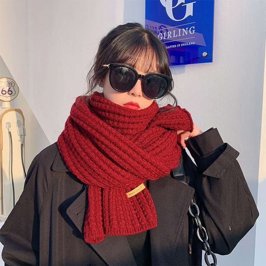Wool Scarf Men - Dikke kabel gebreide warme kasjmier sjaal
