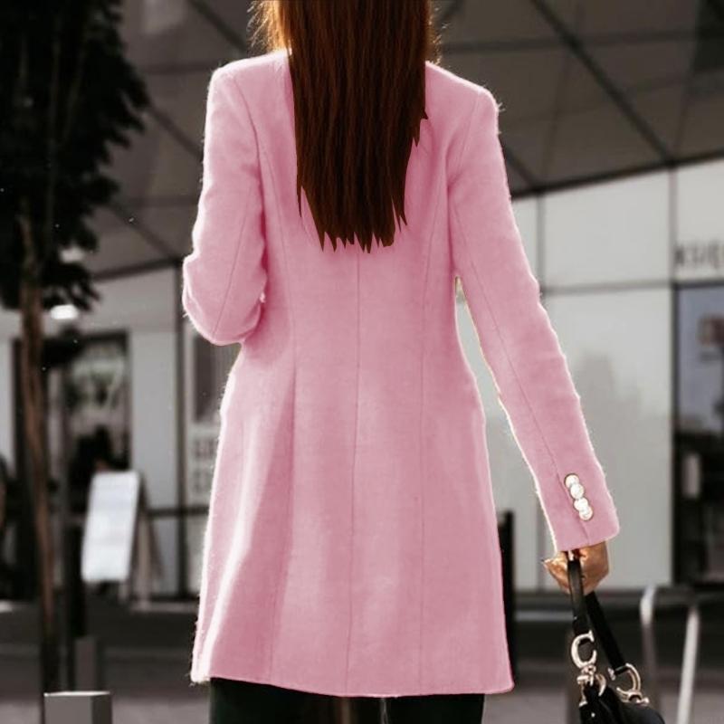 831A Dames herfst-winterwollen - Wool Coat Peacoat recensie en prijs