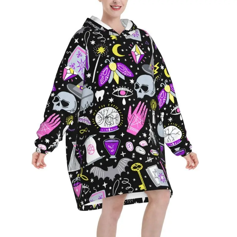 Magic Witchy Goth Oversized De - Sherpa Hoodie Fleece recensie en prijs
