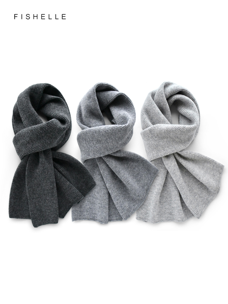 Grijze effen kleur kasjmier sj - Wool Scarf Men recensie en prijs