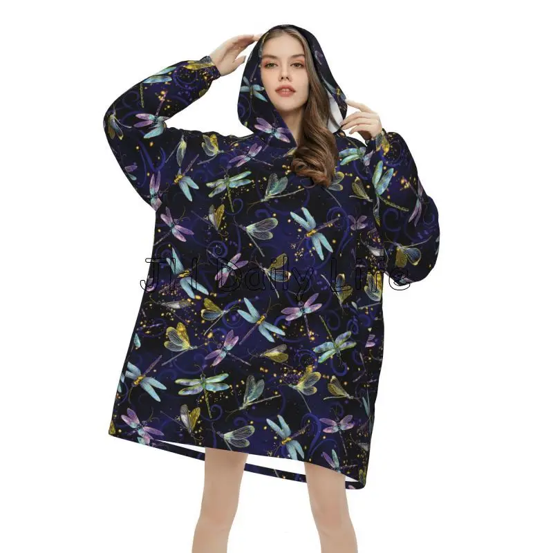Dragonfly Galaxy Wearable Deke - Sherpa Hoodie Fleece recensie en prijs