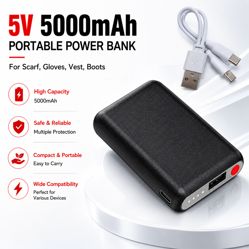5V 5000mAh Verwarmde Handschoe - Heated Vest Battery recensie en prijs